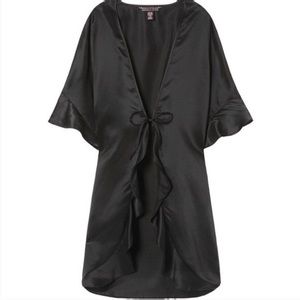 VICTORIA’S SECRET Satin Robe Black One Size OS